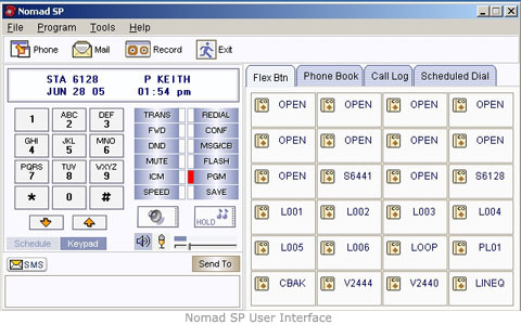 Nomad SP User Interface